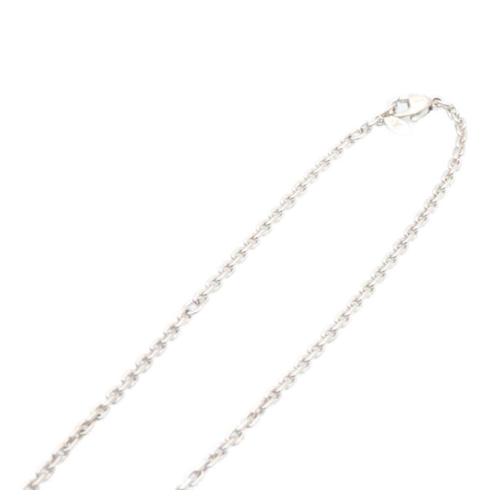 Louis Vuitton White Gold Diamond Pandantif LV XL Necklace Silver - Picture 7 of 7
